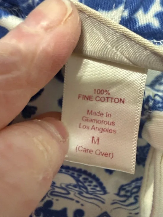 BedHead Made in Glamorous Los Angeles Blue & Cream Floral Toile Pajama Set FLAW - Picture 3 of 14